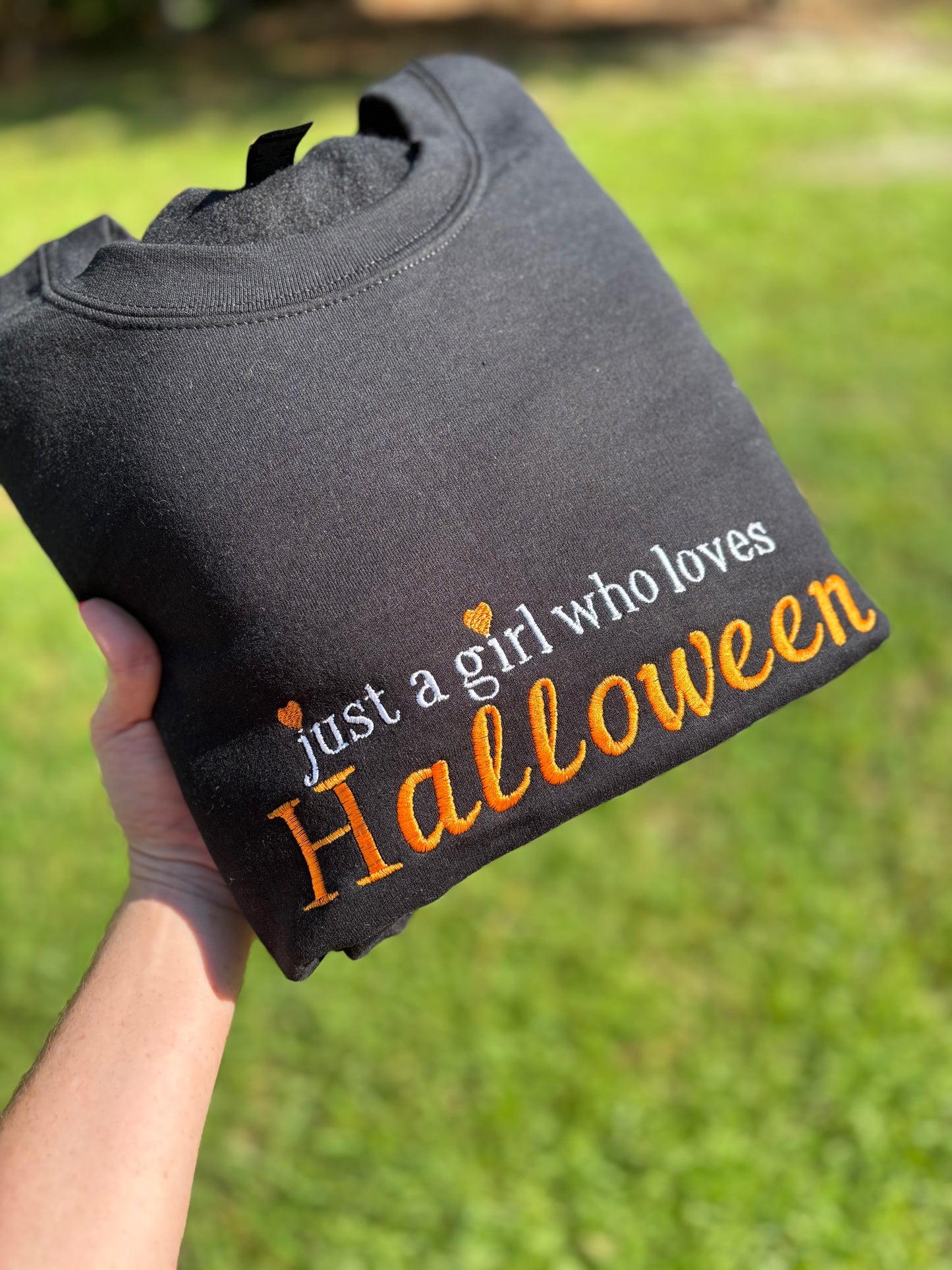 Just A Girl Who Loves Halloween (Embroidered)