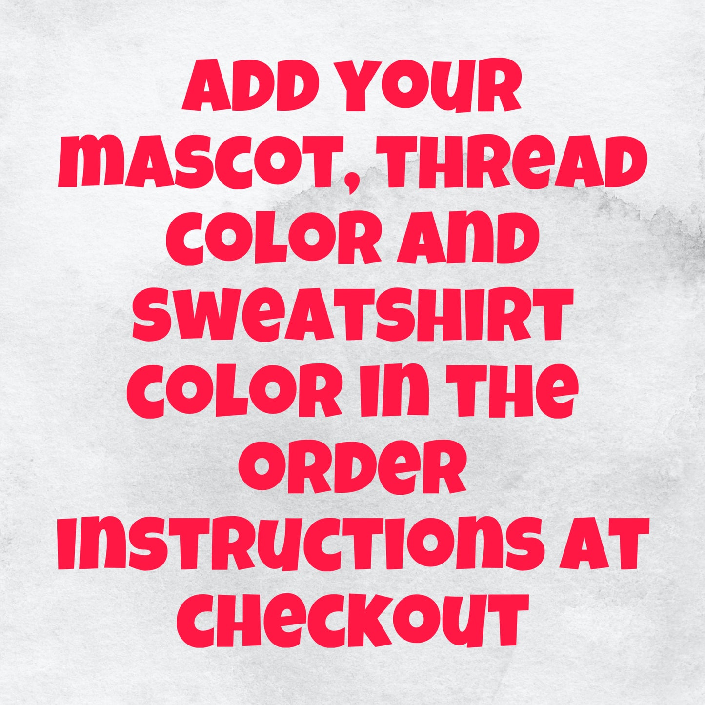 Mascot or Monogram Thread Embroidered (Pocket Size)