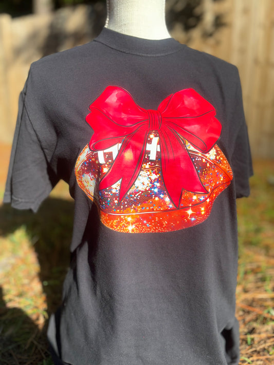 Glitter Football (Bow Color Can Change)