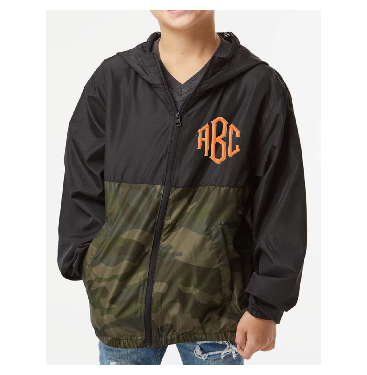 Youth Windbreaker Rain Jacket (Embroidery included)