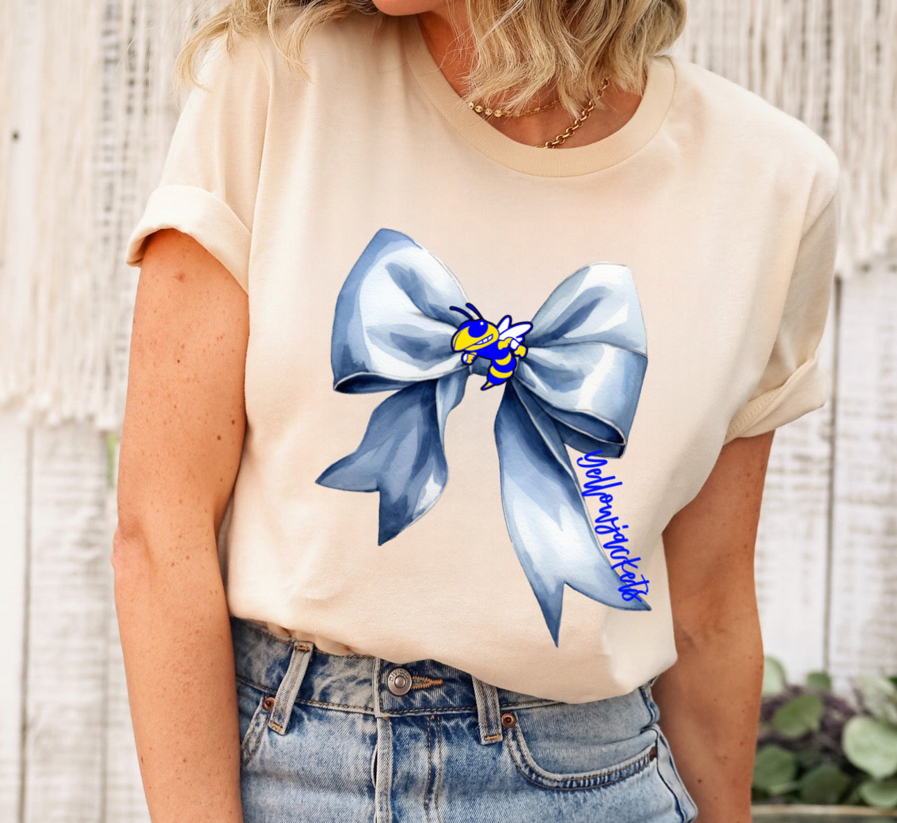 Watercolor Bow Mascot (ANY School/Color)