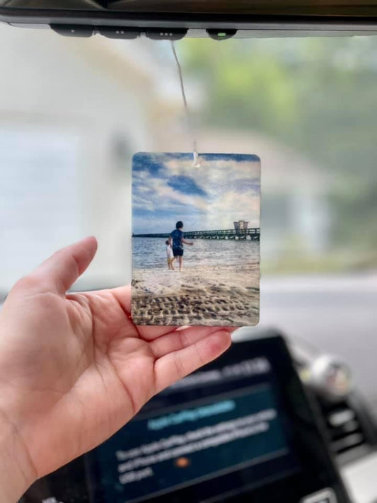 Picture Air Freshener (Send me photos/font after checkout)