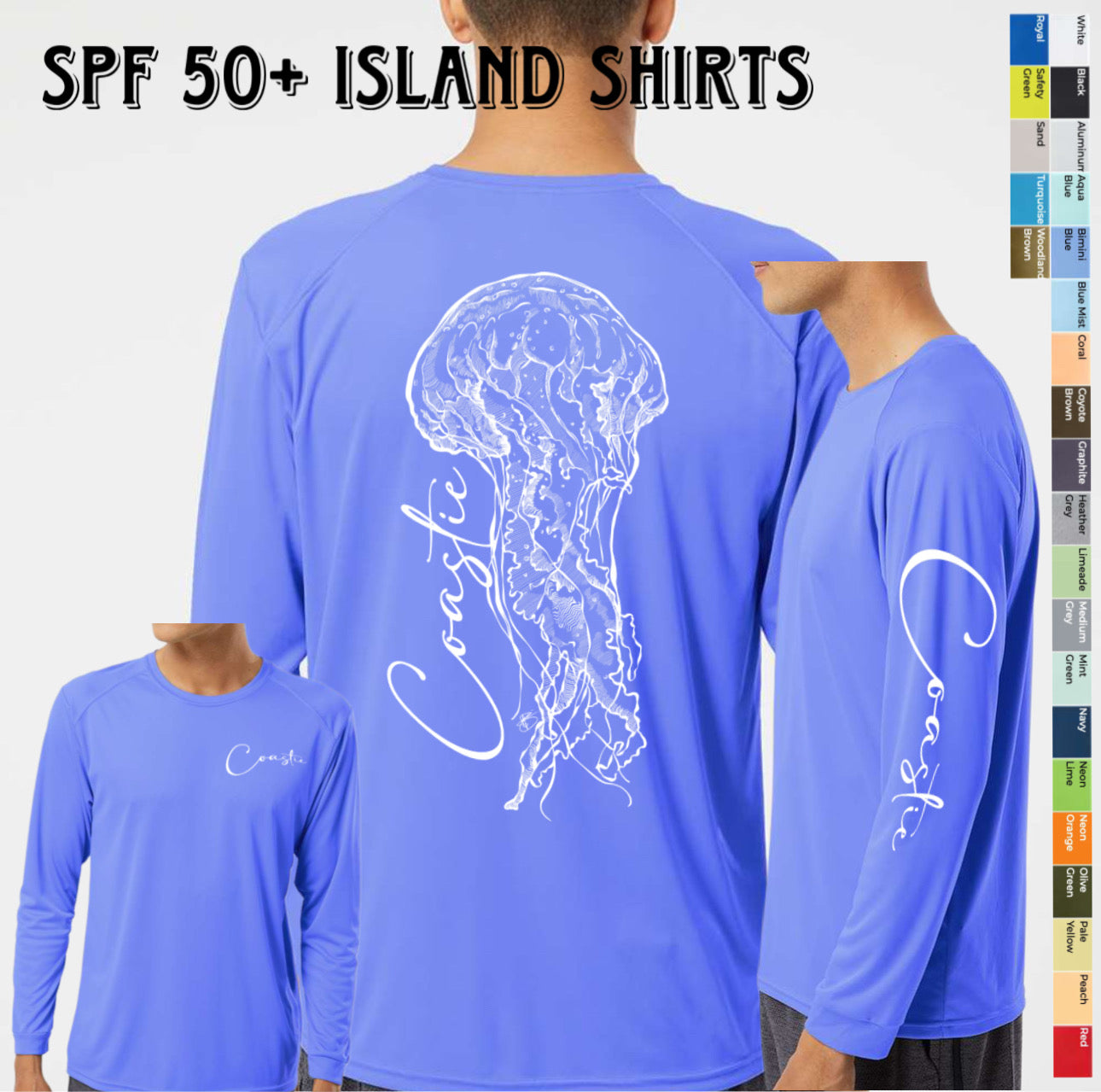 Coastie White (Please tell me front/back print in order notes & your animal/shirt color)