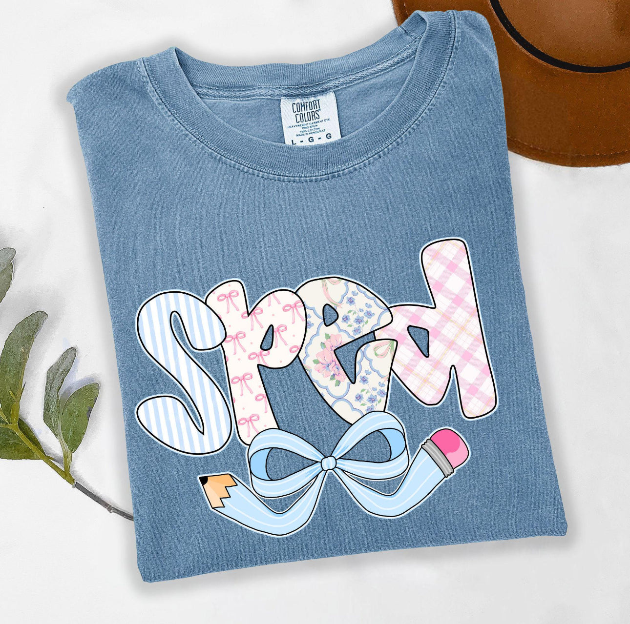 Pencil Bow Blue Patchwork