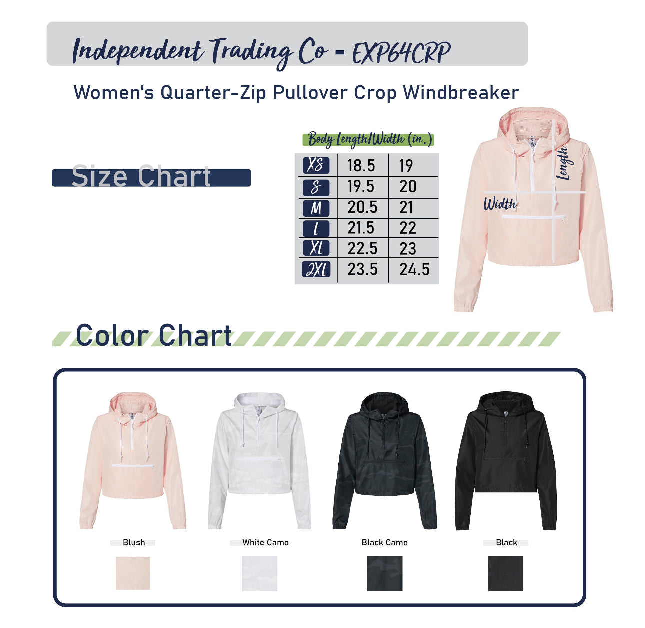 Cropped Rain Jacket (Embroidery included)