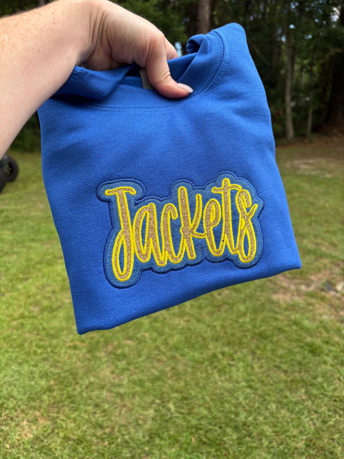 Double Stitch Glitter Mascot Embroidery