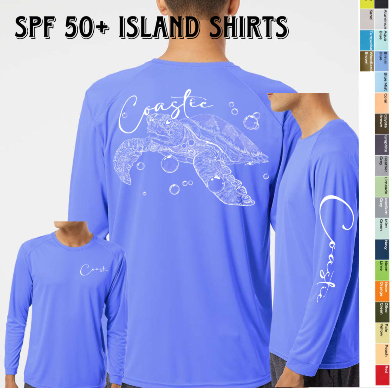 Coastie White (Please tell me front/back print in order notes & your animal/shirt color)