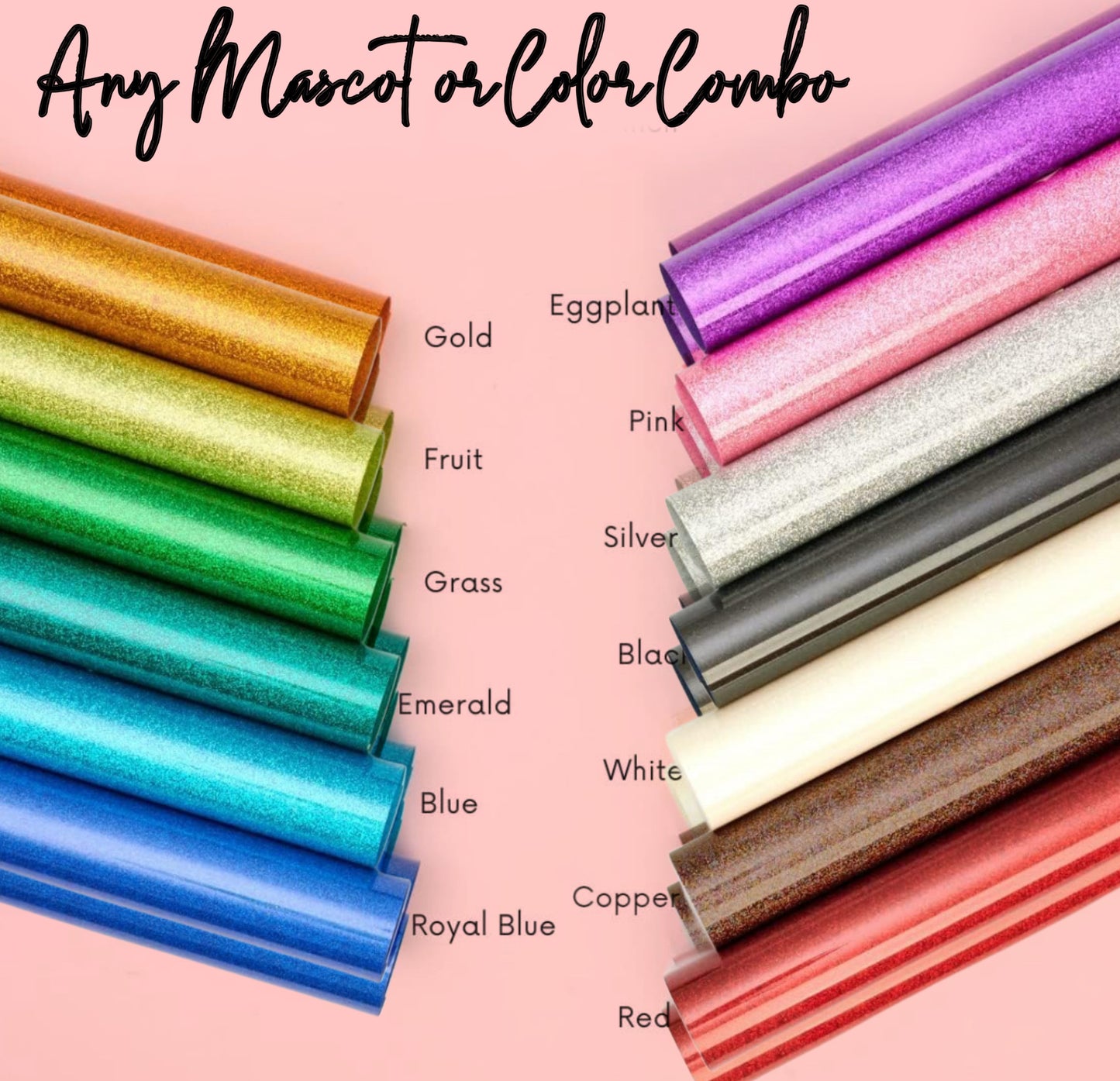 Double Stitch Glitter Mascot Embroidery