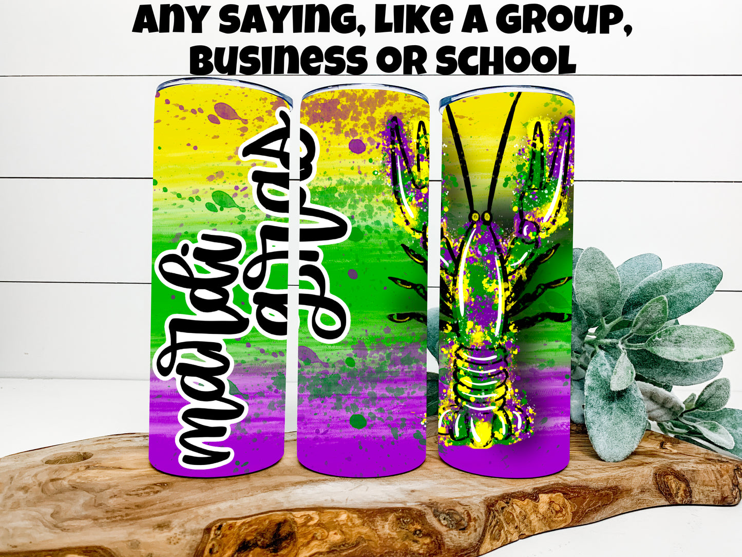 Mardi Gras Tumbler
