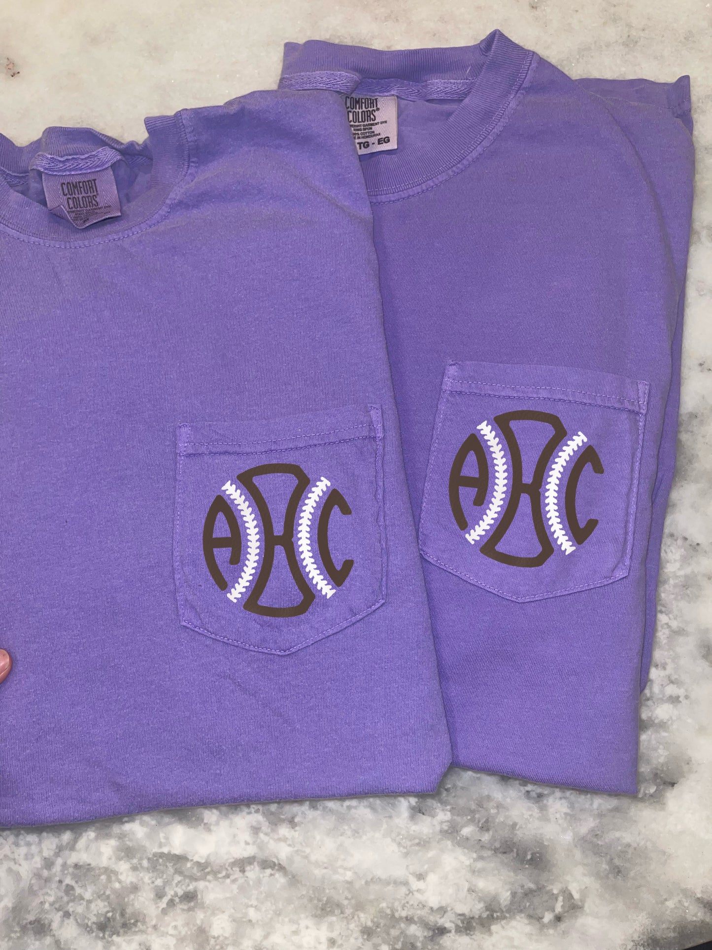 Softball/Baseball/ Football Pocket Embroidered Monogram
