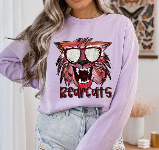 Mascot Watercolor Strokes with Glasses