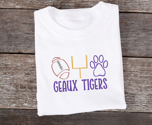 Geaux Tigers Football (Embroidered)