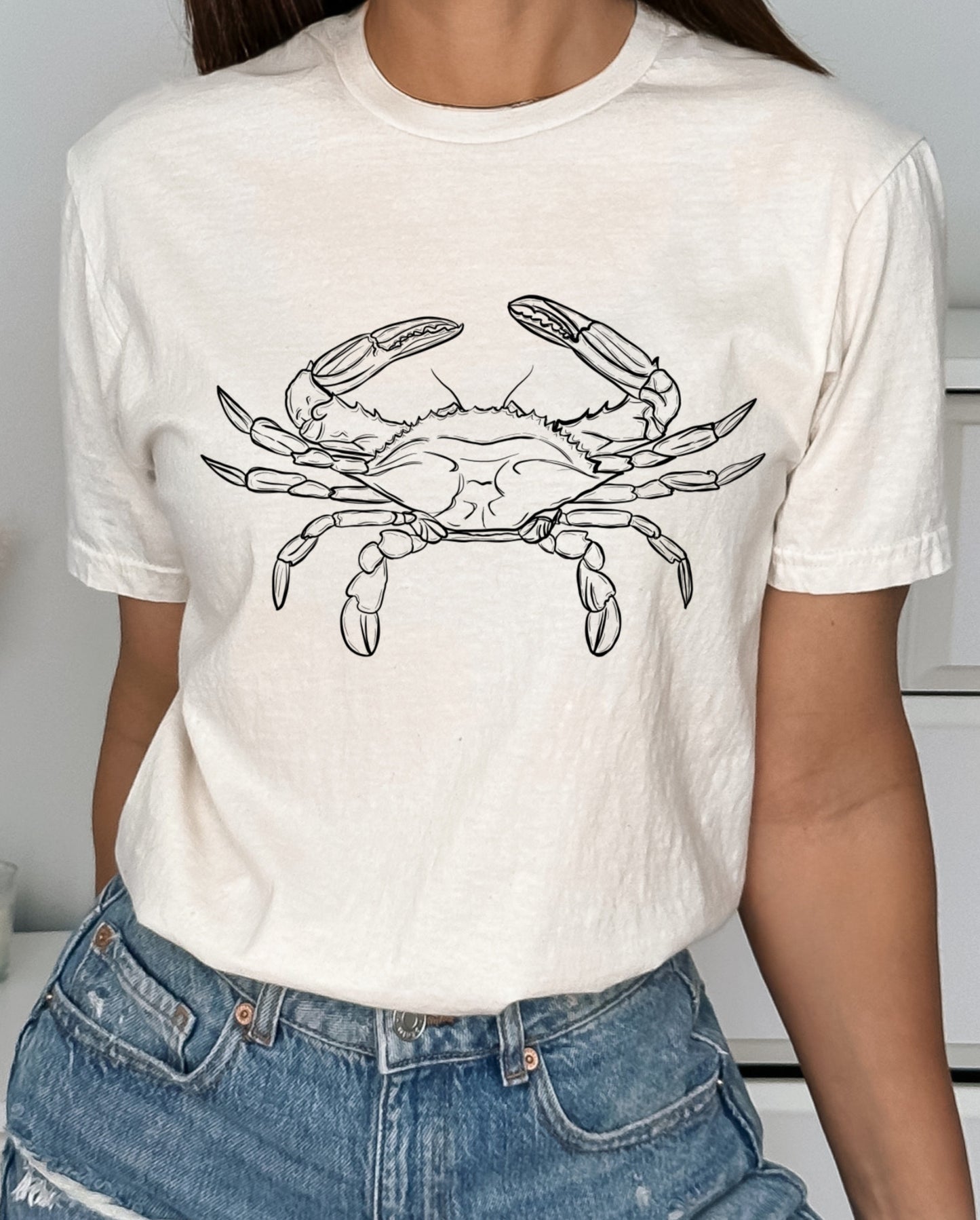 Coastal Crab Tee Drawing