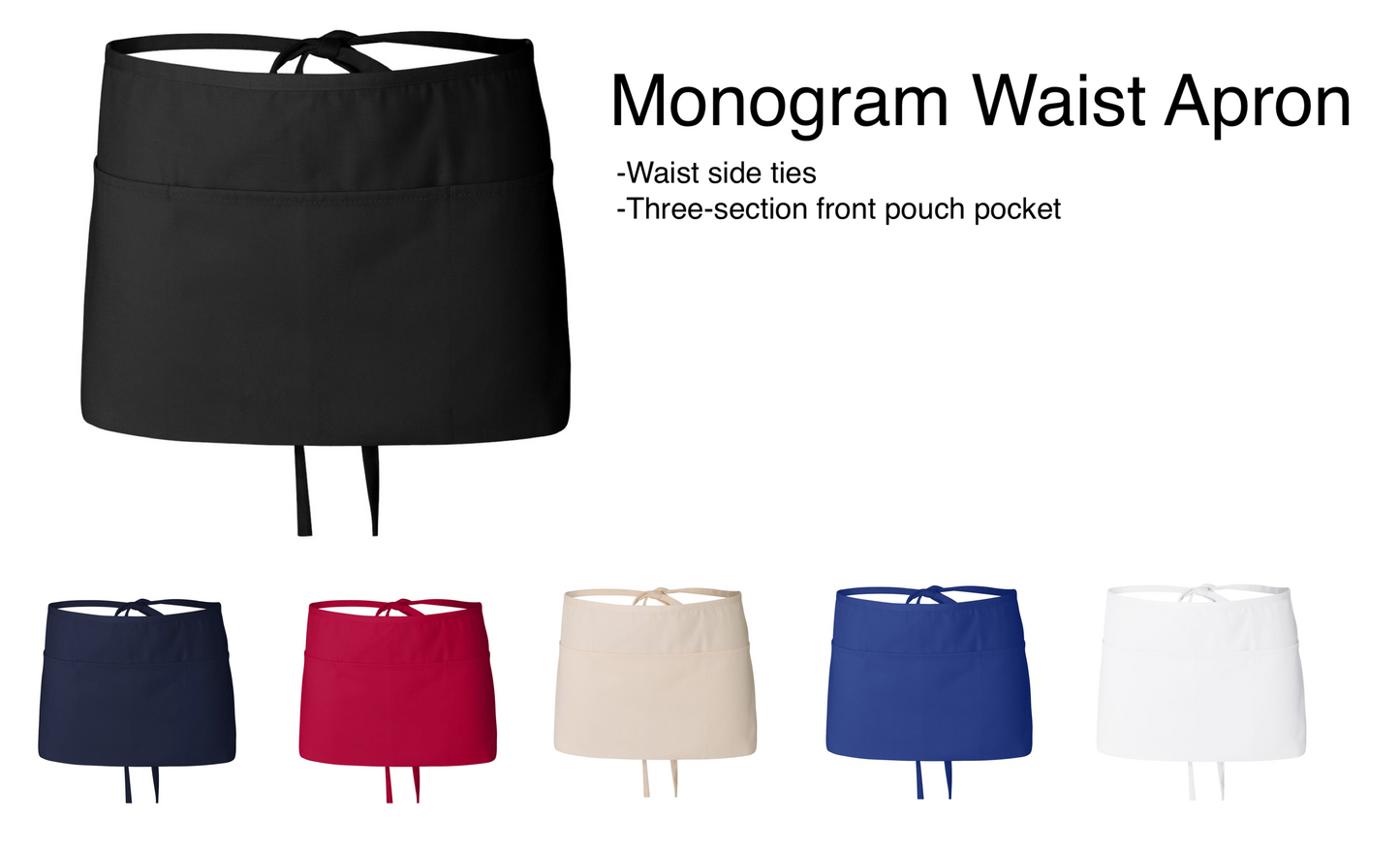 Monogrammed Waist Apron