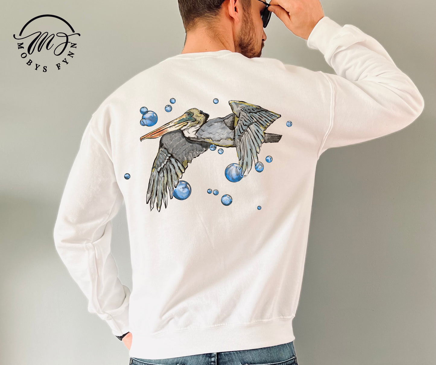 Flying Pelican (Colored Version)