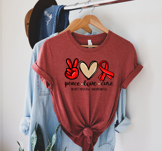 Peace Love Cure (Heart Disease Awareness)