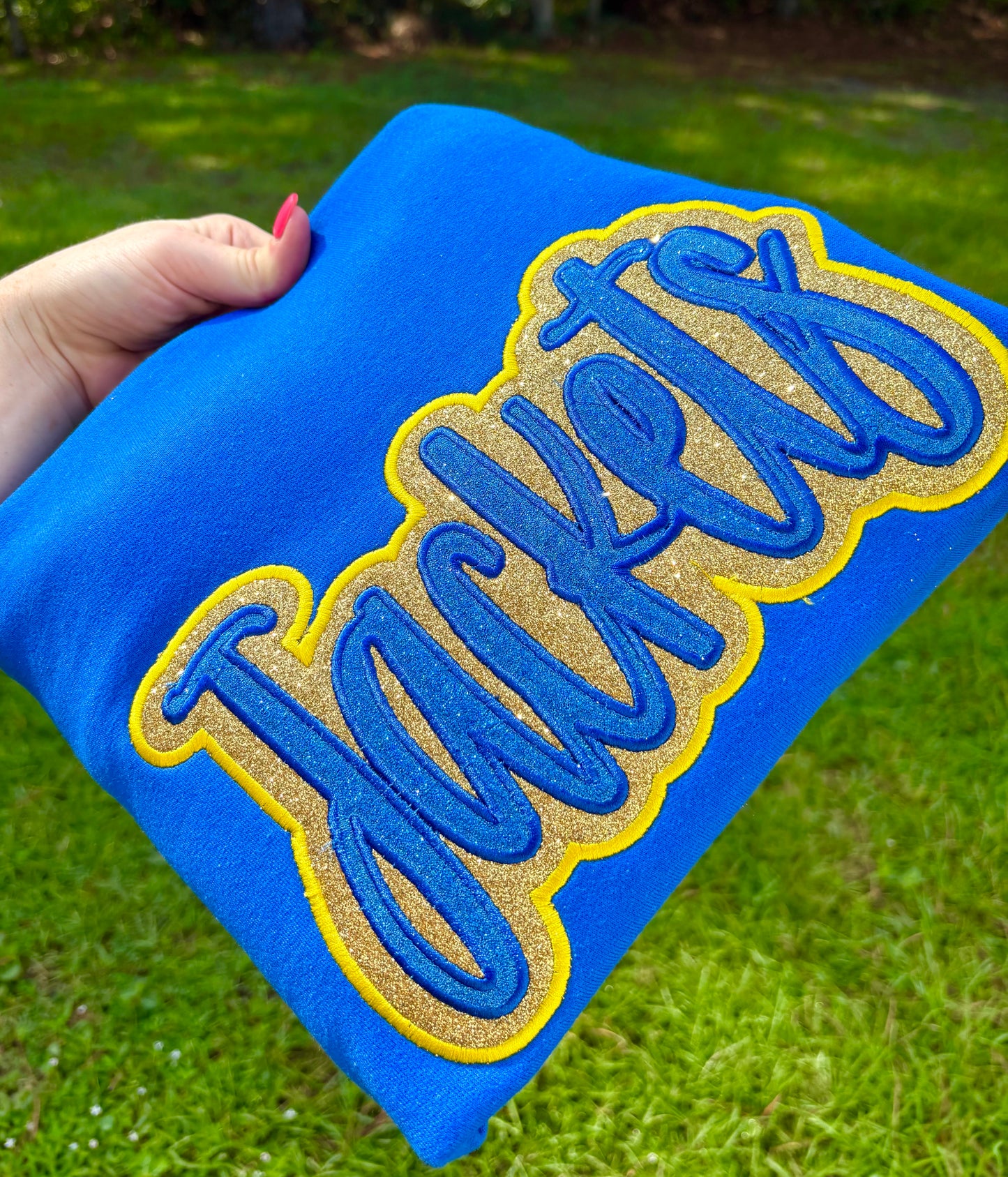 Double Stitch Glitter Mascot Embroidery