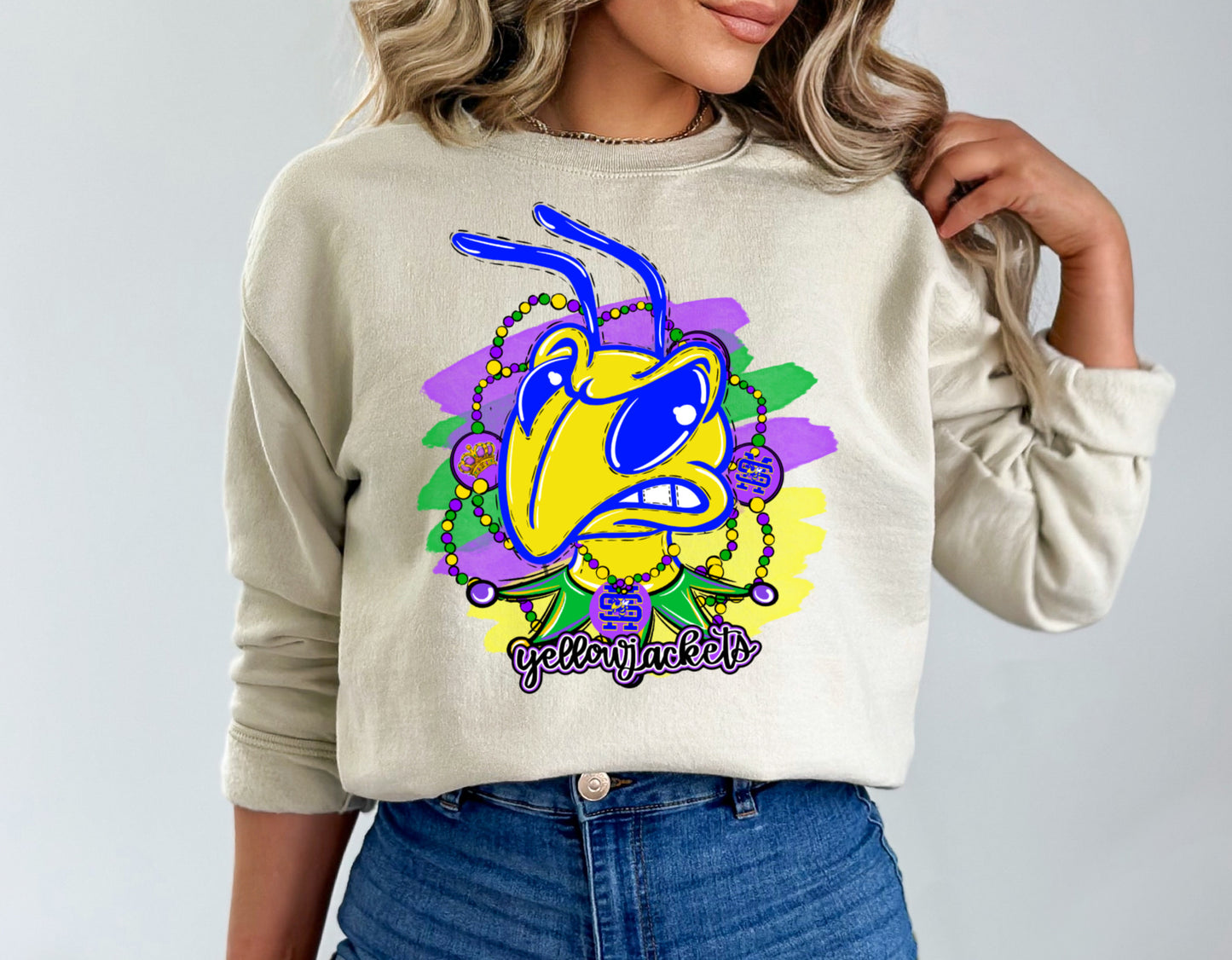 Yellowjacket Mardi Gras (Vibrant Colors)