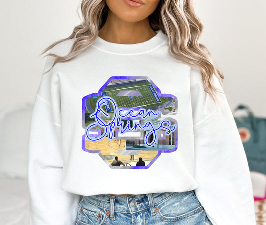 Ocean Springs Watercolor Letters (SUBLIMATION)