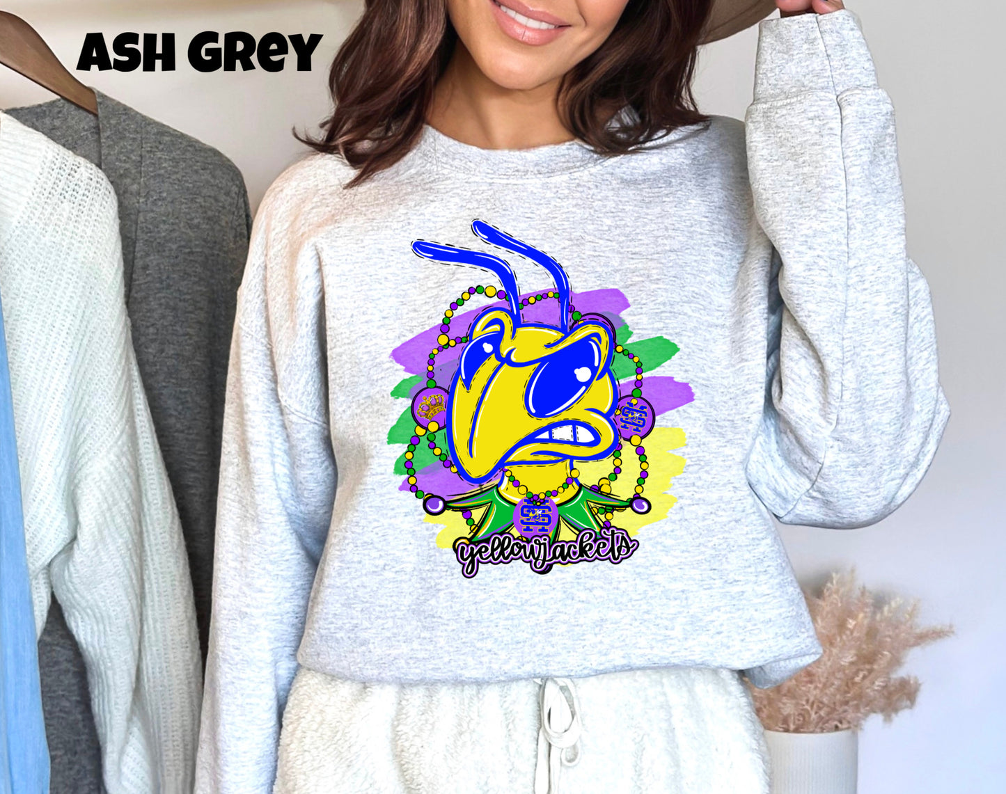 Yellowjacket Mardi Gras (Vibrant Colors)