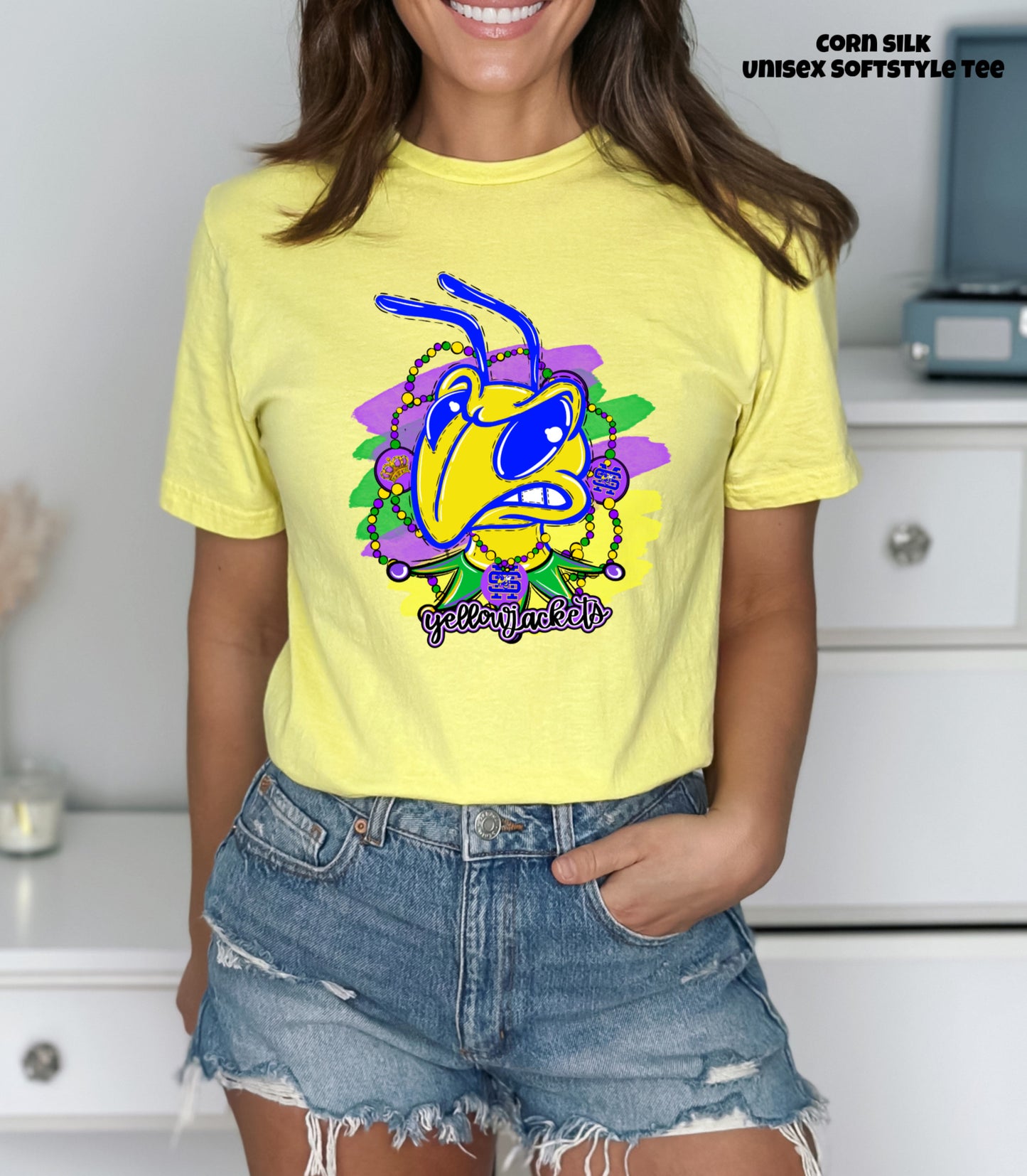 Yellowjacket Mardi Gras (Vibrant Colors)