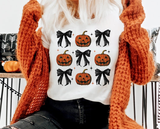 Black Bow Pumpkins