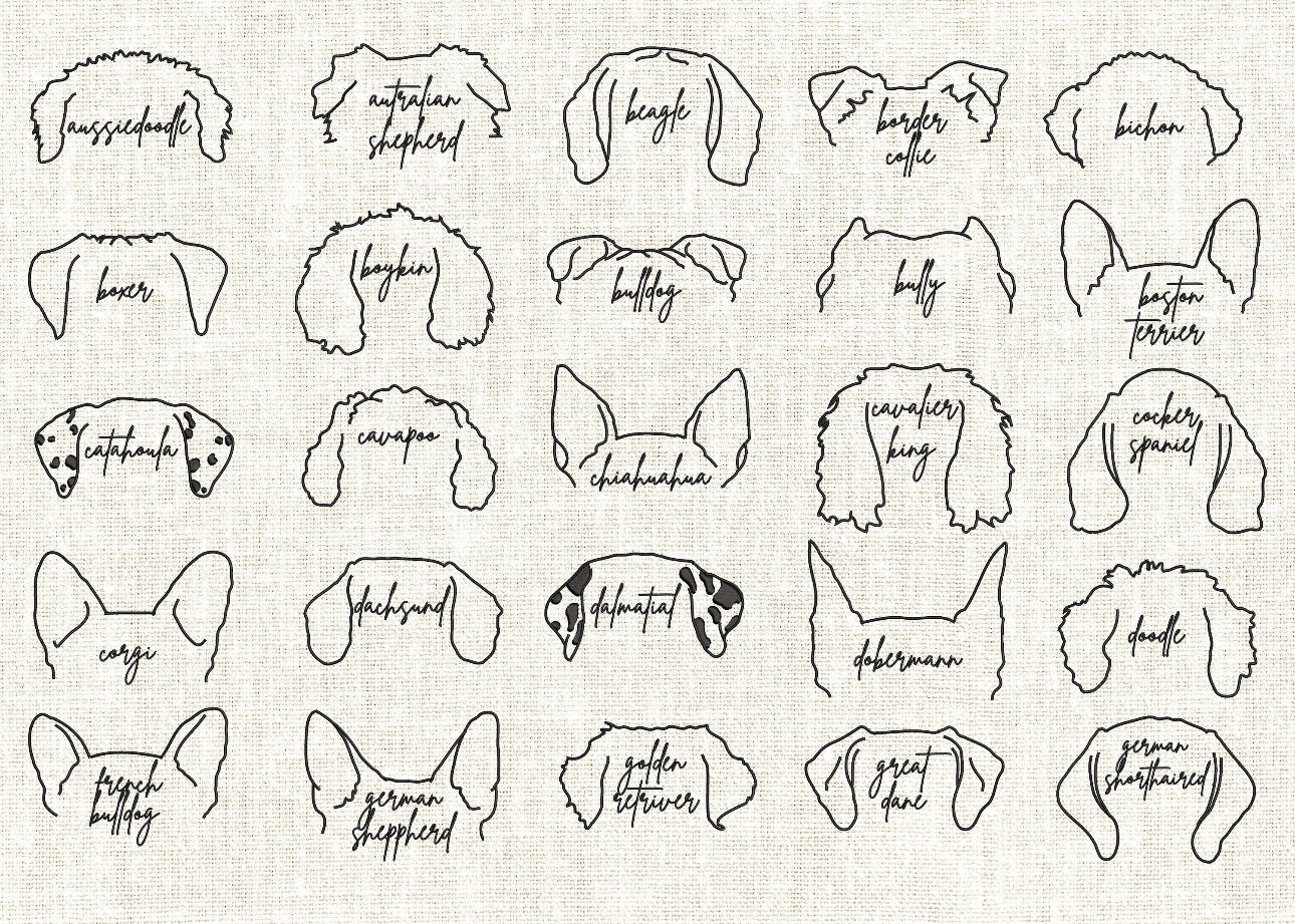 Dog Ear Embroidered (Pocket Size)