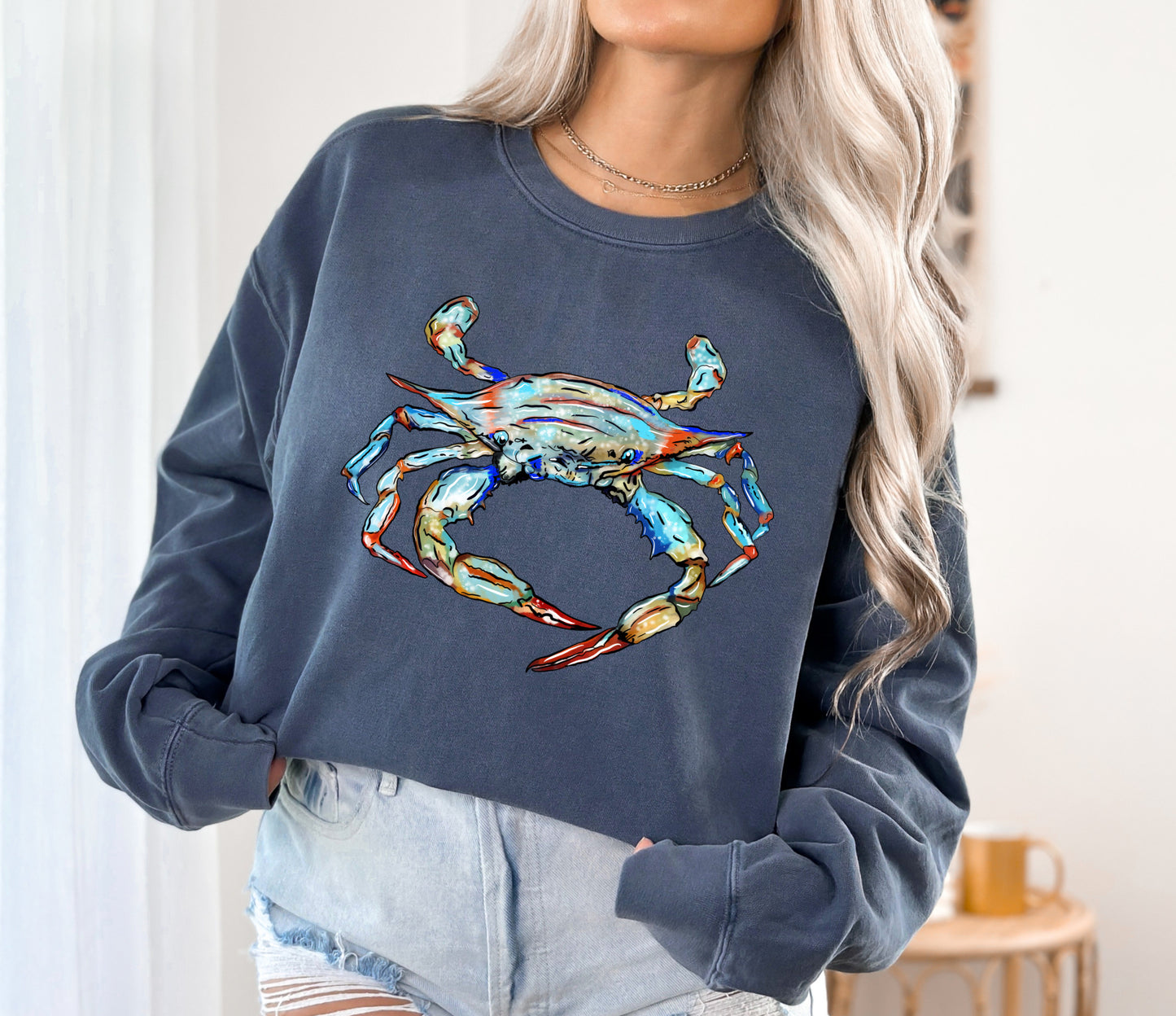 Watercolor Blue Crab