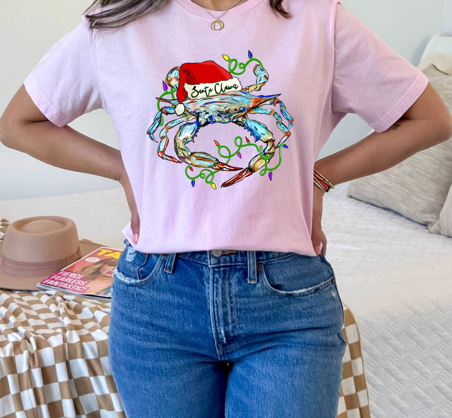 Coastal Christmas Santa Claws (Front or Back Print)