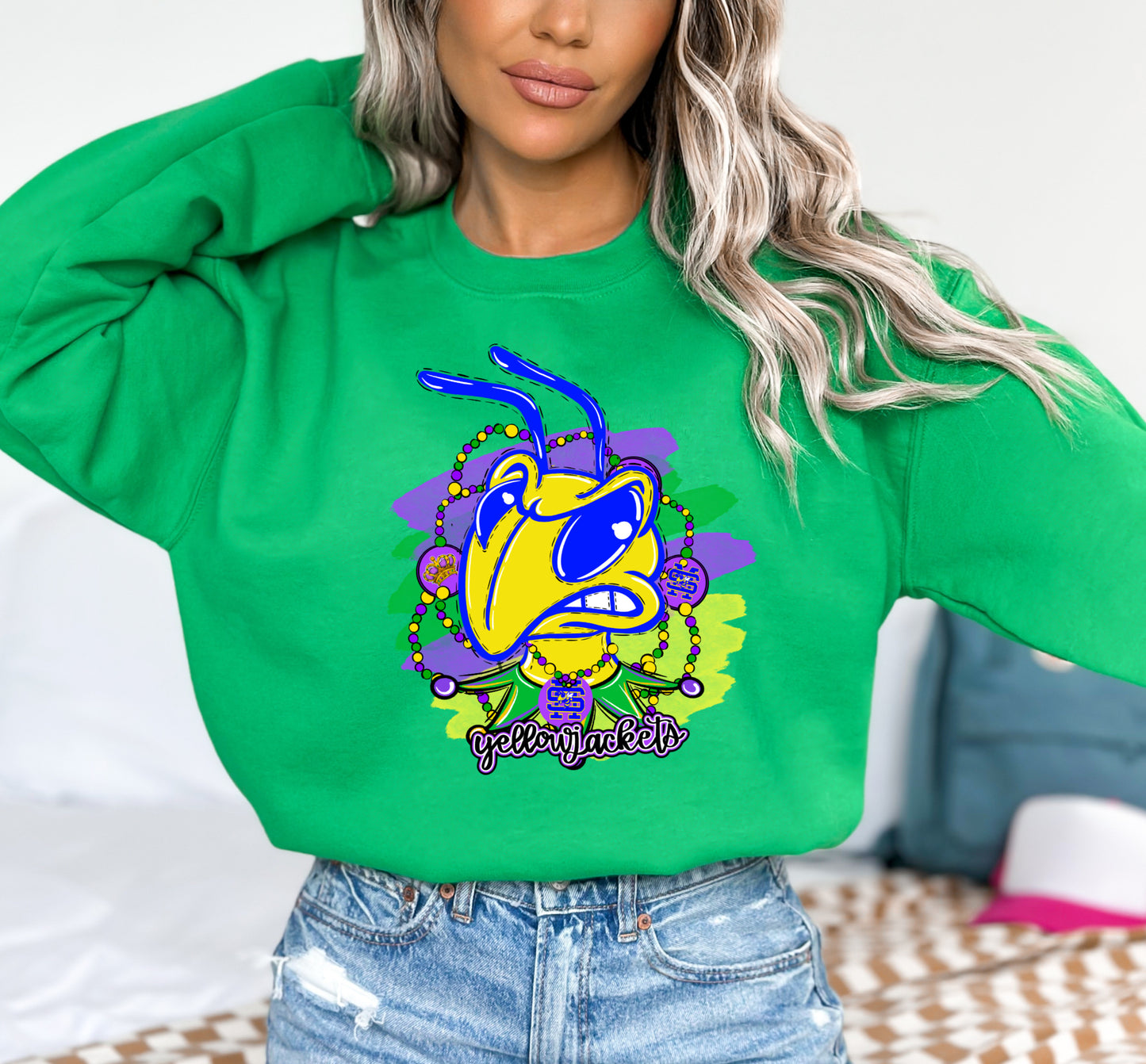 Yellowjacket Mardi Gras (Vibrant Colors)