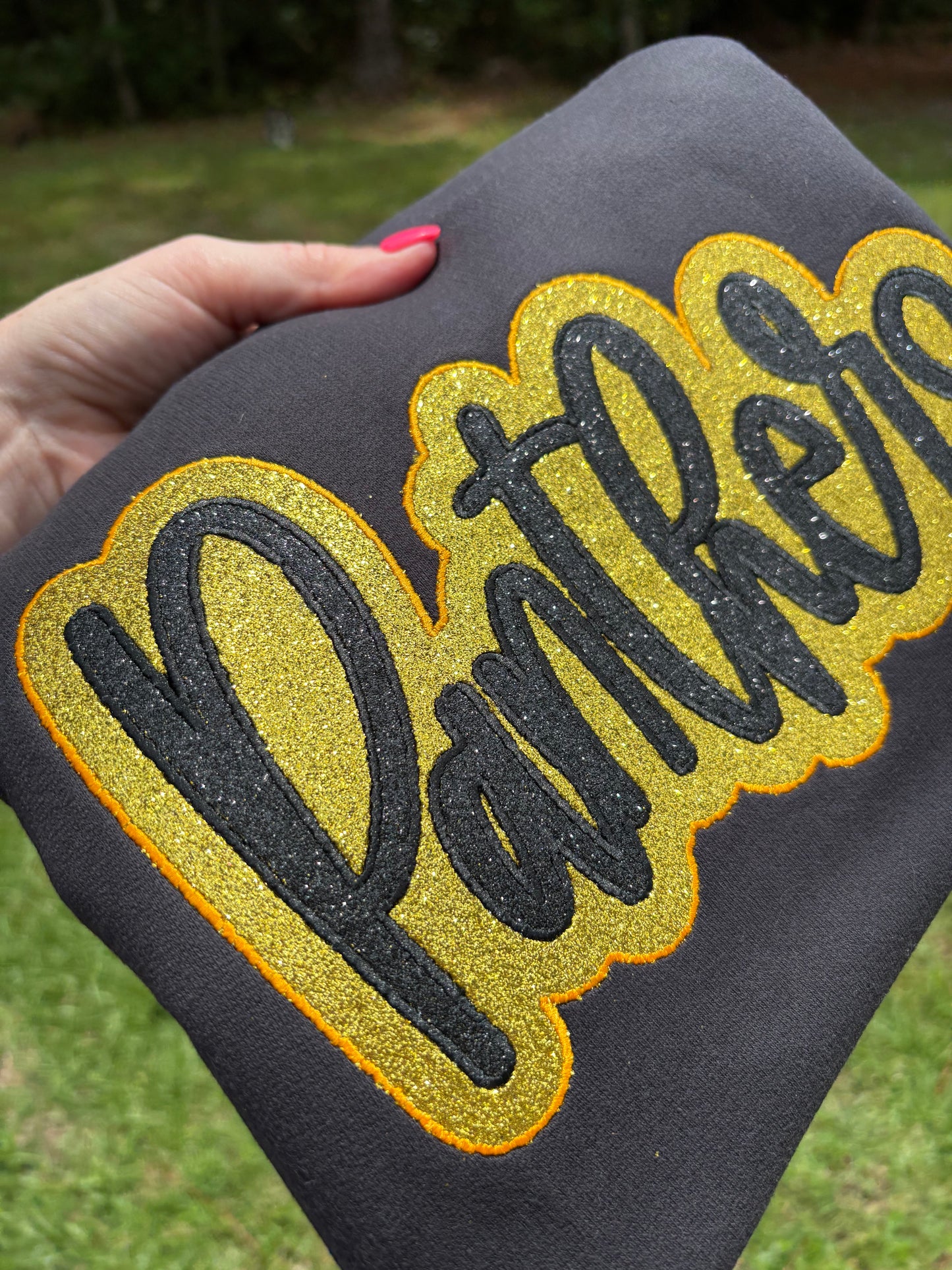 Double Stitch Glitter Mascot Embroidery