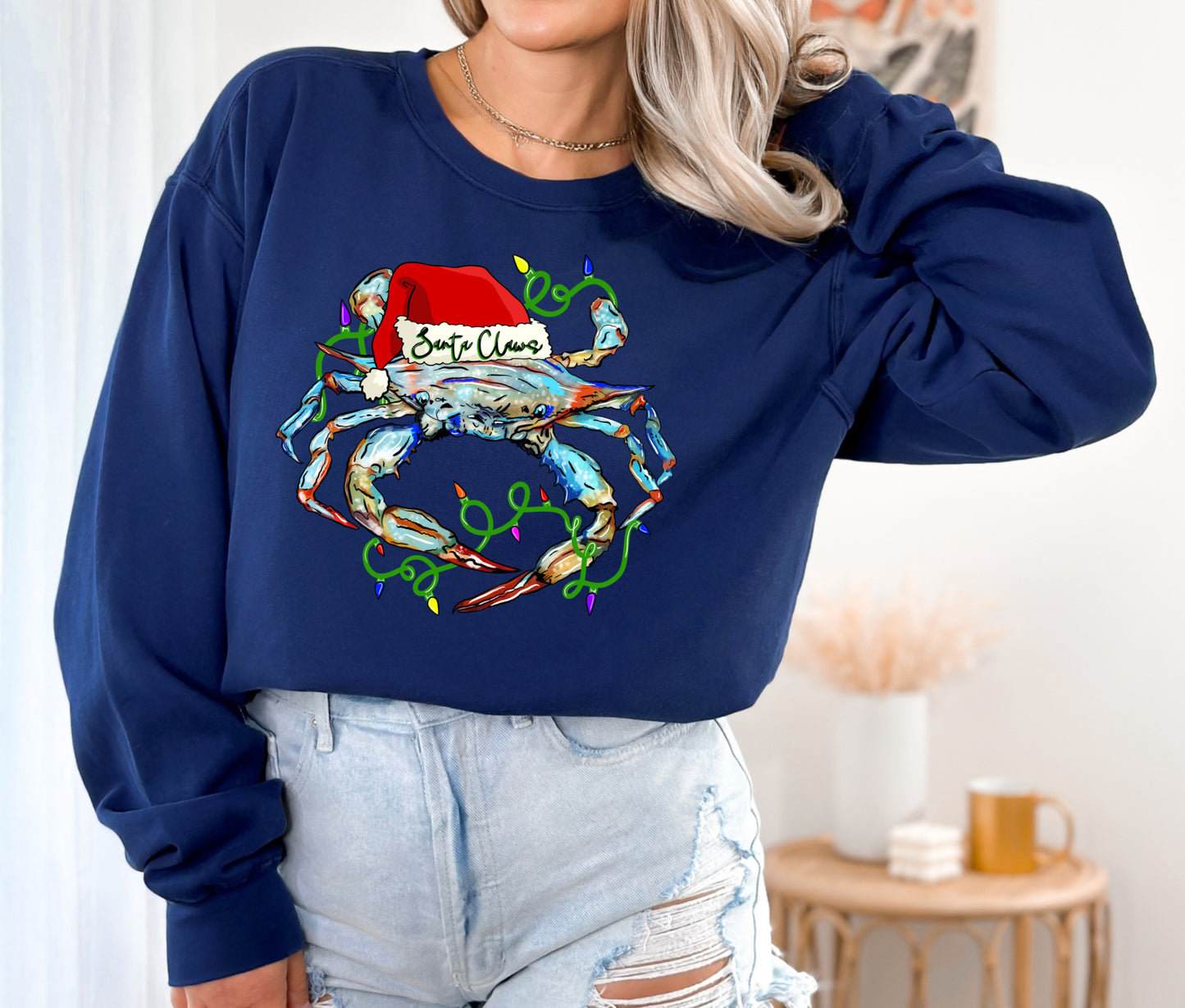 Coastal Christmas Santa Claws (Front or Back Print)