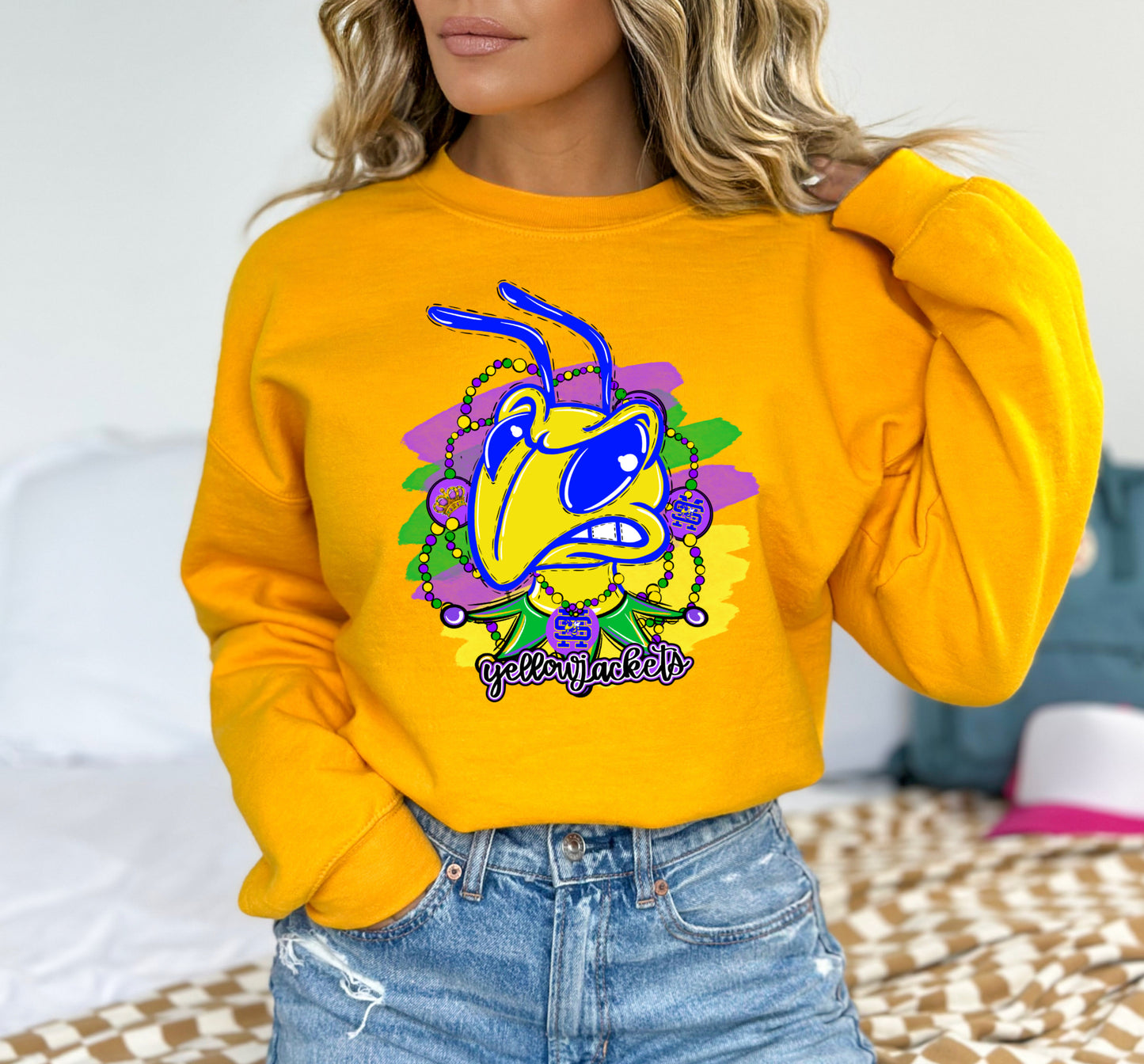 Yellowjacket Mardi Gras (Vibrant Colors)