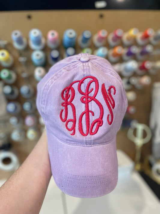 Youth & Adult Monogrammed Baseball Cap