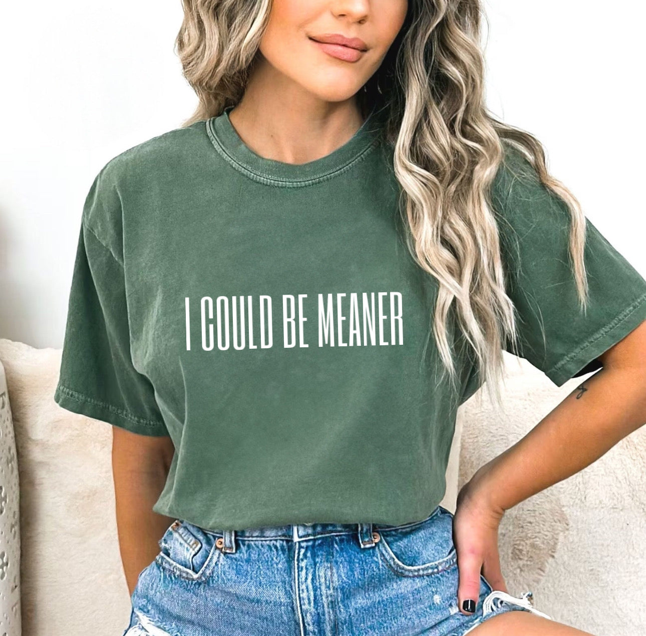 Six Caps Font Tee (Any Saying)