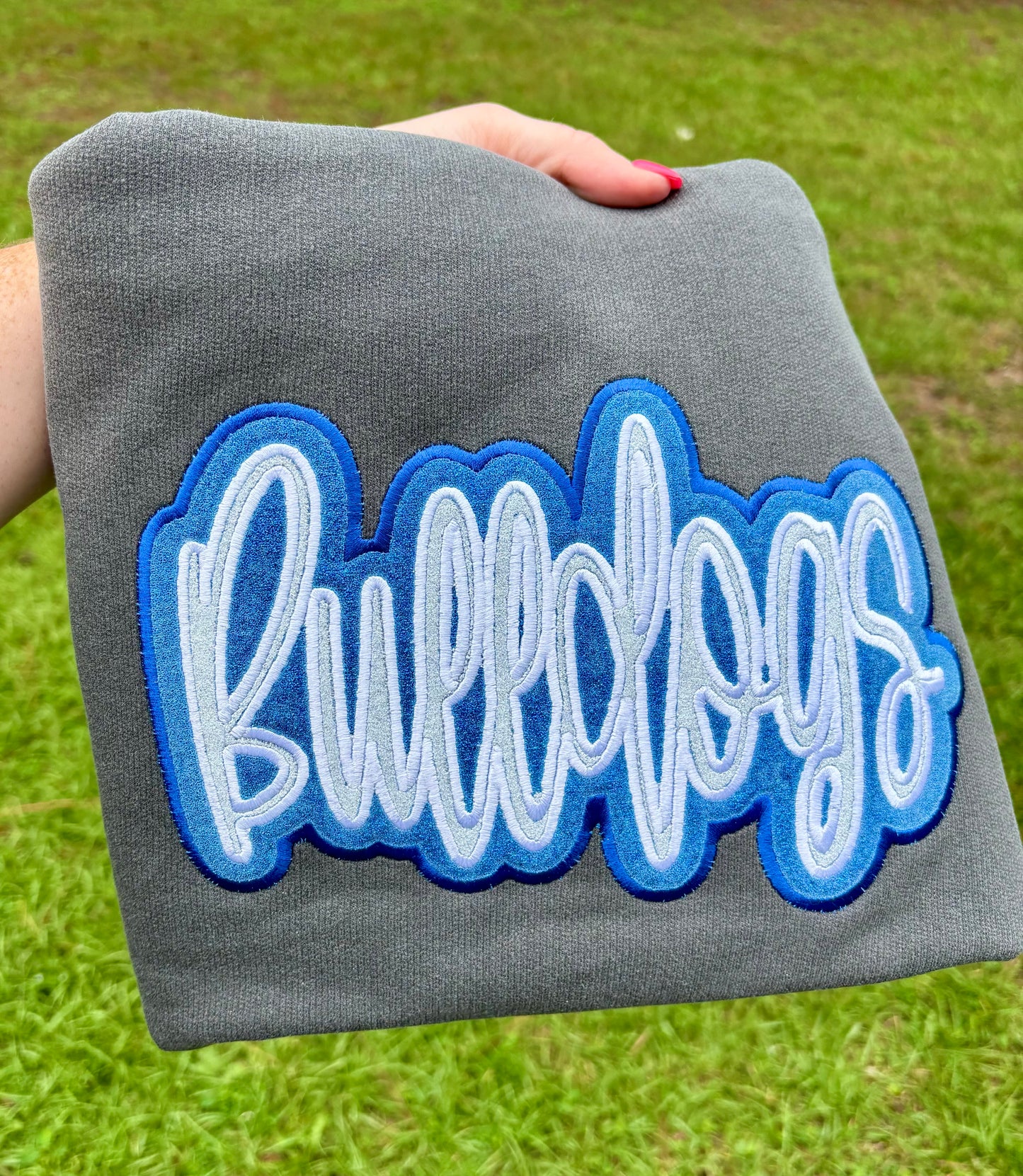 Double Stitch Glitter Mascot Embroidery