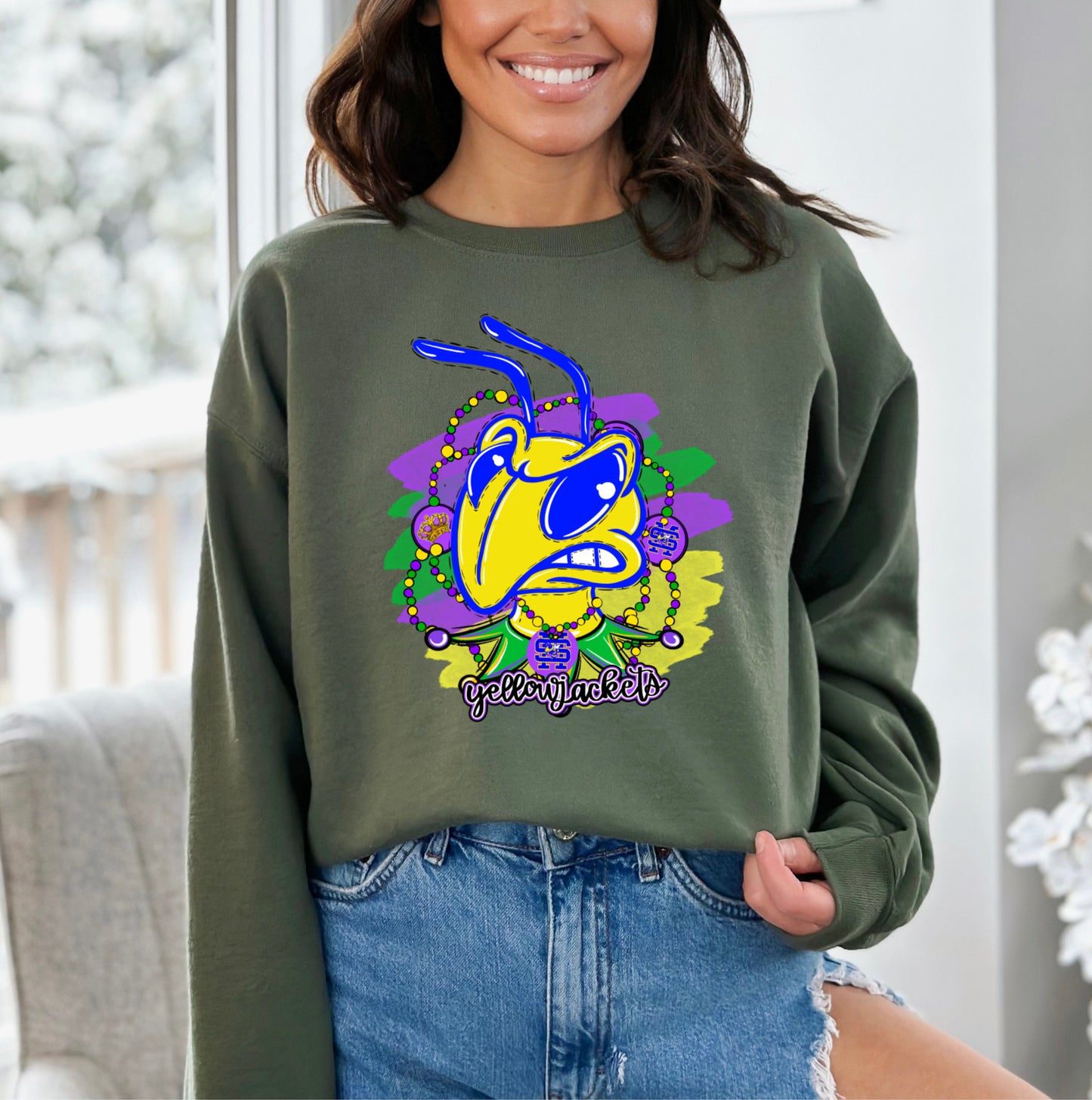 Yellowjacket Mardi Gras (Vibrant Colors)