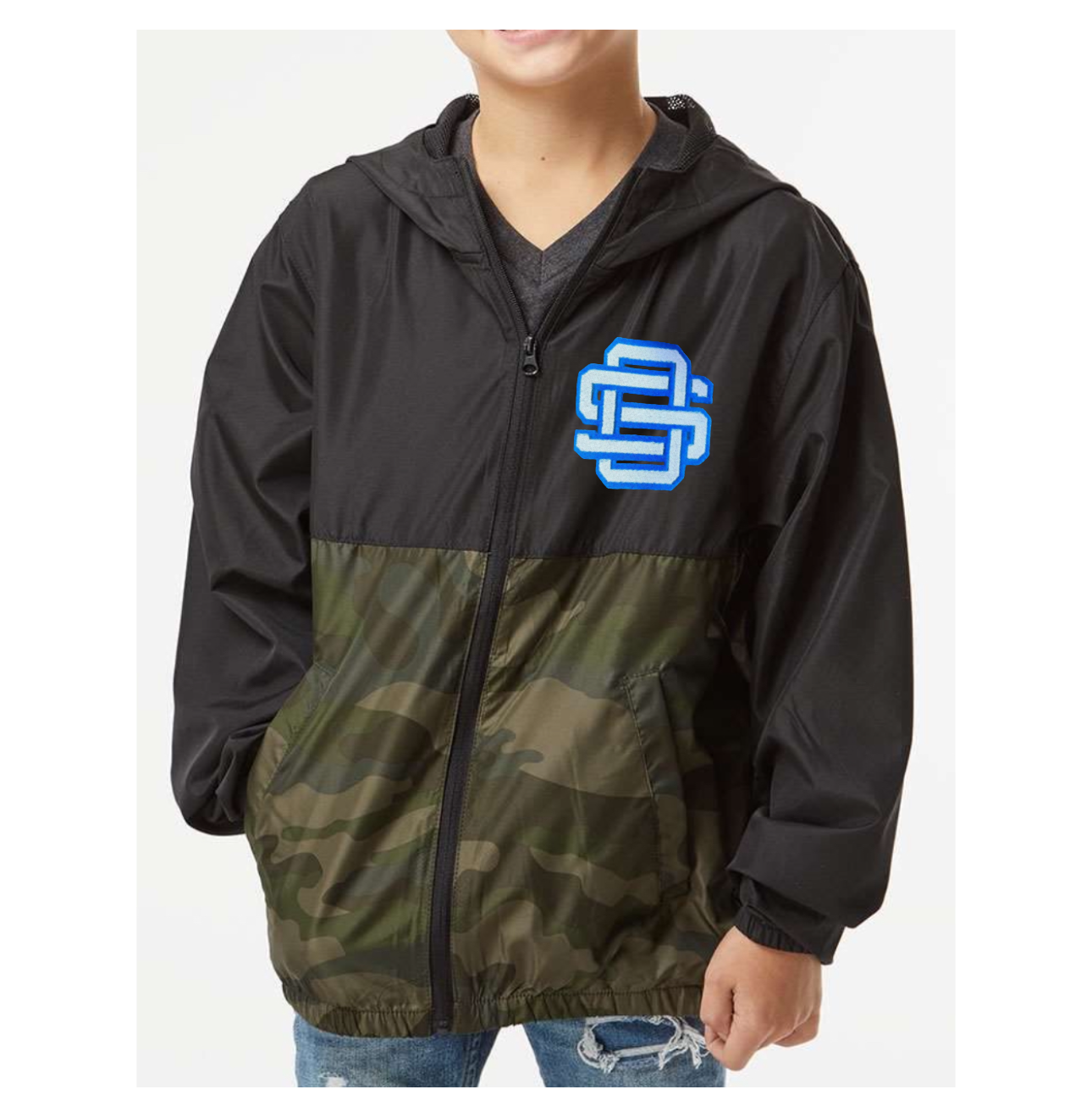 Youth Windbreaker Rain Jacket (Embroidery included)