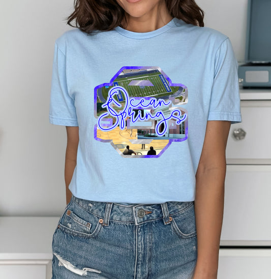 Ocean Springs Watercolor Letter (Screenprint/Vibrant)