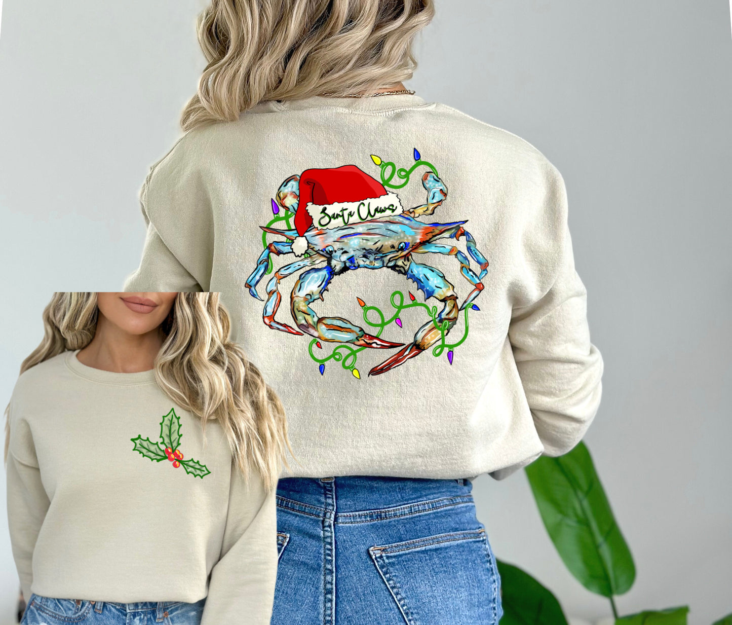 Coastal Christmas Santa Claws (Front or Back Print)