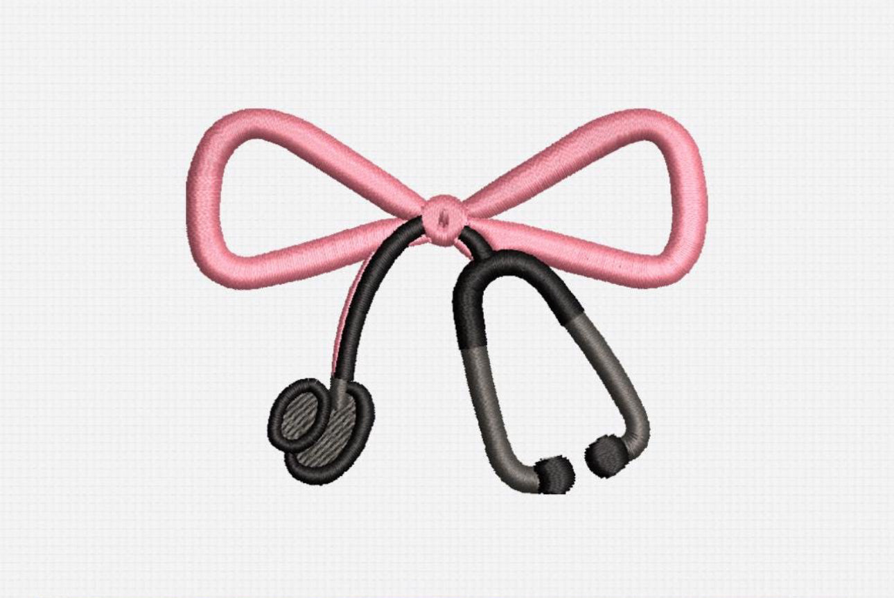 Embroidered Stethoscope Pocket