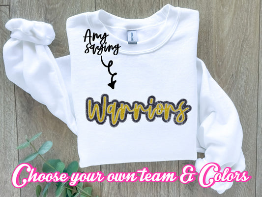 Faux Embroidery Mascot (Sublimation)
