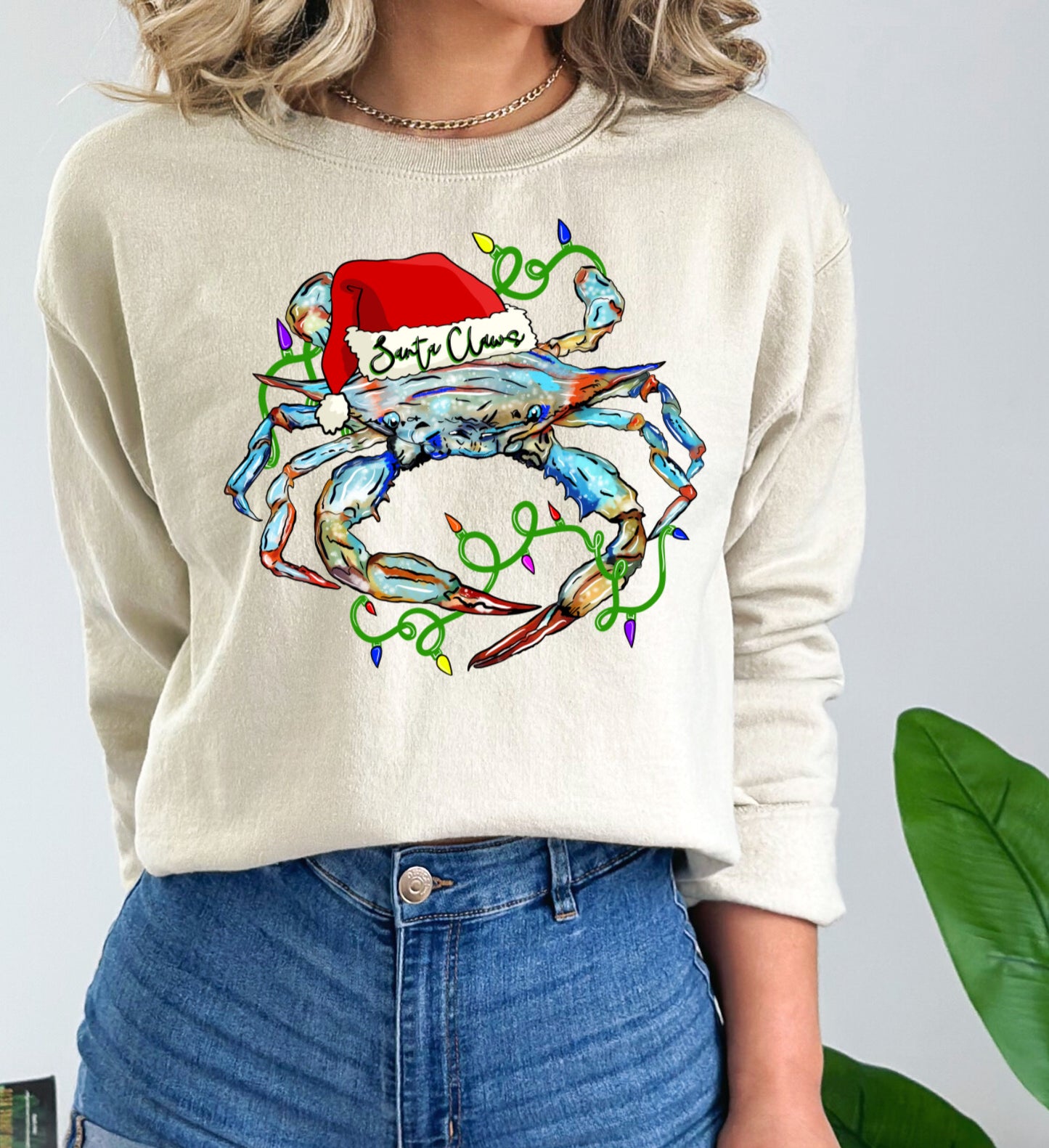 Coastal Christmas Santa Claws (Front or Back Print)