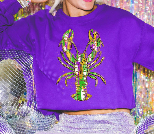 Watercolor Mardi Crawfish