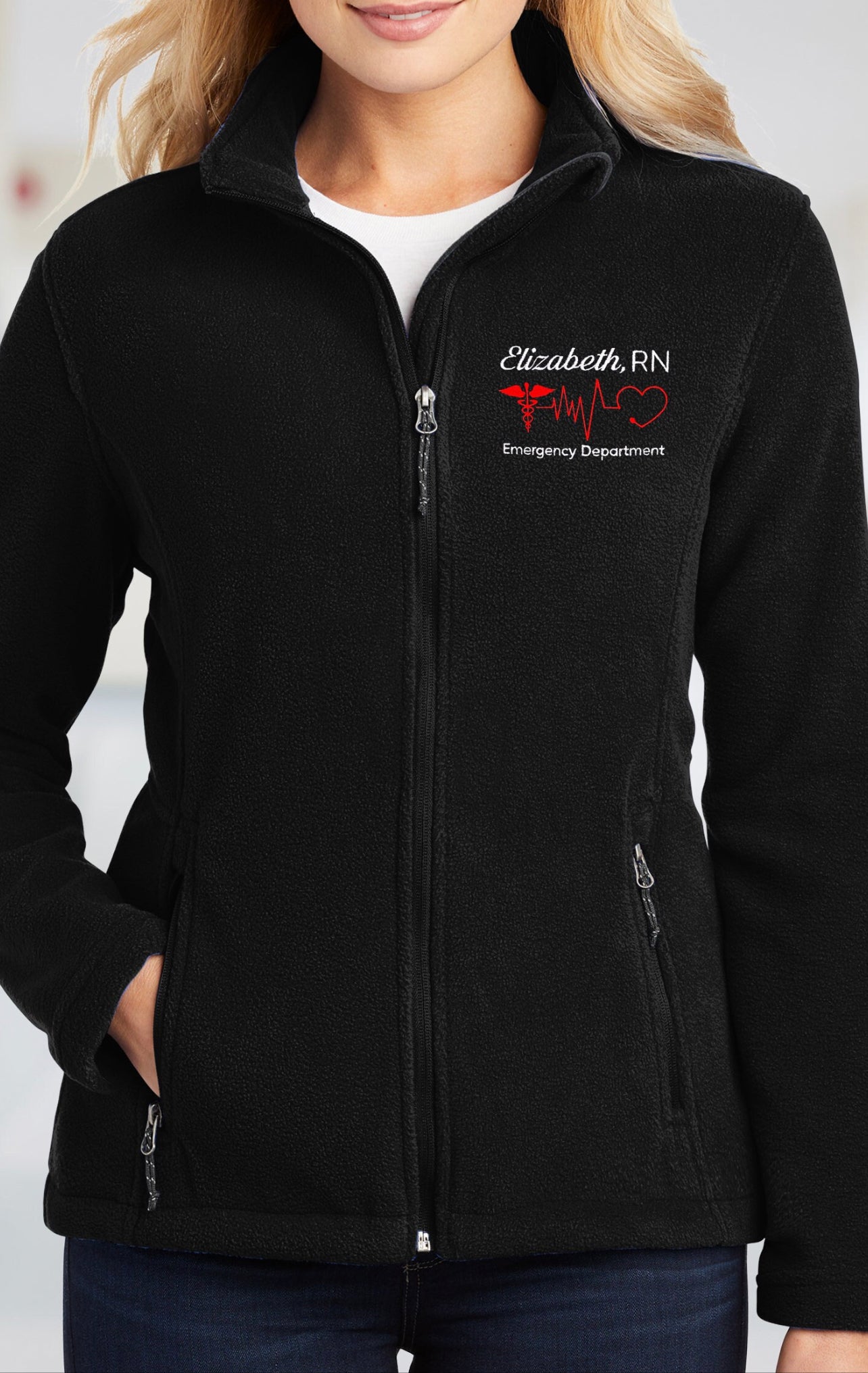 Embroidered Full Zip