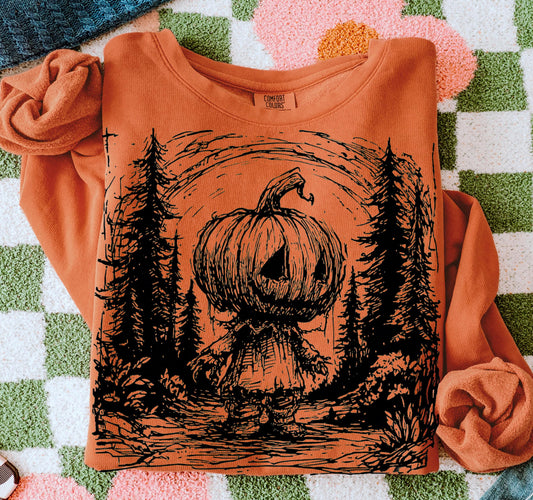 Spooky Black Pumpkin Forrest