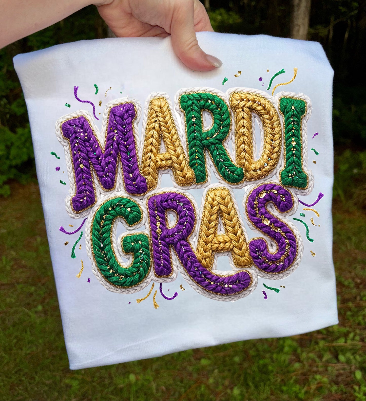 FAUX QUILT Mardi Gras