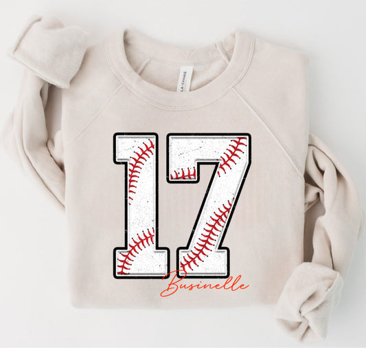 Sport Number/Cursive Name
