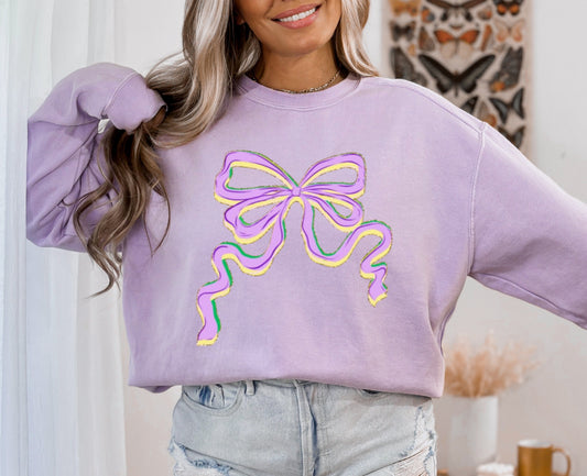 Mardi Gras Purple Bow