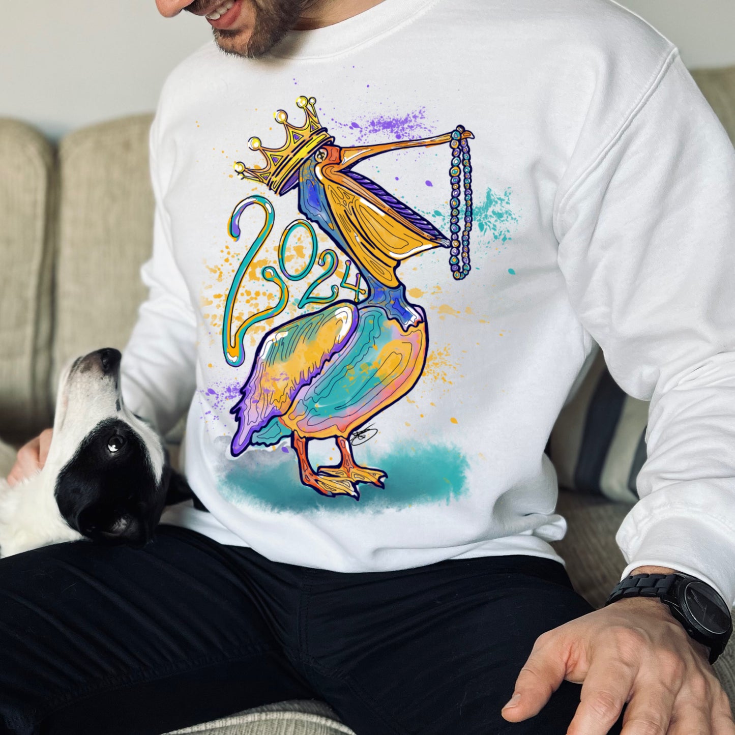 Mardi Gras Pelican (with or without year)